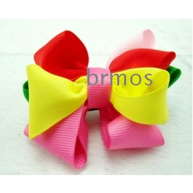 New arrival  Christmas kids ribbon bobby pin Christmas bowknot hairpin 