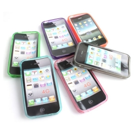 20pcs/lot fashion transparent outer skin of phone mix 7 colors mobile phone care tool