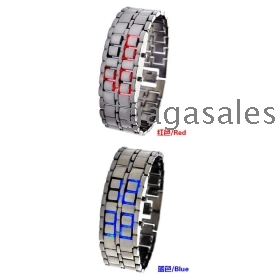 12pcs/lot LED watch lava watch for girls/boys stainless steel belt new design fashion LED watch