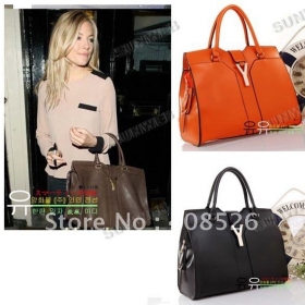 2012 Fashion Europe Women Lady Handbag Satchel bag PU Leather free shipping 3839 