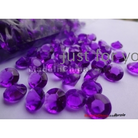 Factory direct sale!High quanlity,low price!free shipping-500pcs PURPLE 2 carat 8mm Diamond Confetti Wedding Party Decoration  Wholesale and Retail! 2011 NEW ARRIVAL HOT SELL SAMPLE ORDER