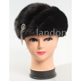 Wholesale/retail ladies fur hats,100%Genuine women's leopard mink fur hats,ladies beret fur cap,free shipping,ID:H12