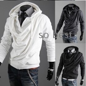 Корейский Мужчины моды Slim Fit Sexy Топ Разработанный толстовки куртки пальто 3Color 4size