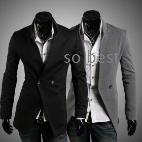 Trendy una creazione abiti da uomo slim fit alla moda Due Button Blazer Coat Giacche