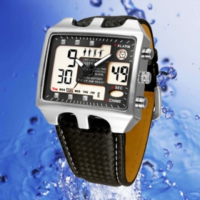 30M Waterproof Best Gift For Men-OSHEN Powerful Function Wrist Watch(A167B) 