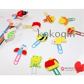 2000 pcs/lot  wholesale retail drop free shipping Paperclips bookmarks/Binder Clips Stapler/cartoon/wooden/coloured drawing/animal 