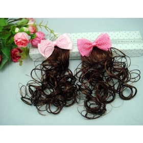 Wig Hot On Sale  wig,children's wig,curly hair,hair clip,girl's wig,bow clip,Bowknot hairpin, hair pins
