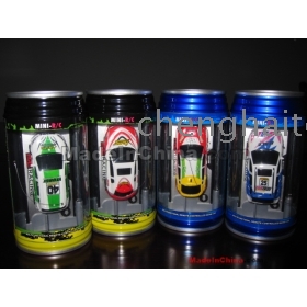 2012 the best hot selling rc mini car online,coka can mini toy car with light,4pcs/lot,free shipping by china post air 