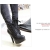 Freeship Punk High heels Ankle Boots Martin boots Studded Platform Lace-up Shoes Black Fashion boots 