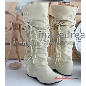 New Low Heel Knee-High Suede Flat Boots Women's Boots,Warm Boots,Lady Boots,Winter Boots,Size 34-43,Lady's Boots 