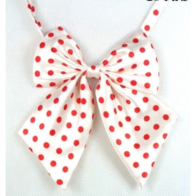 Red dot double feature bowknot white white tie fashion lady ms/tie the tie