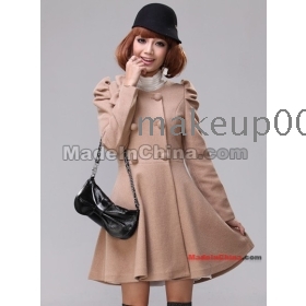 2011 new winter women's clothing han edition bowknot temperament woollen coat hook flower NeZi coat 