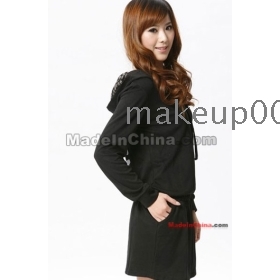 2011 new autumn outfit new fashion leisure loose big dress code han v-neck qiu dong long sleeve dress son      