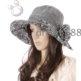 Promocija cijena !Besplatna Dostava Brand New ženske ljetne uv lijepe velike cvjetove uz cap cap sunčati W13