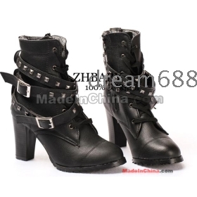  new women's Nail rivets  high boots with locomotive boots short boots size 35 36 37 38 39 j2