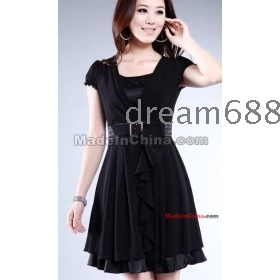   n New summer fashion cultivate one's morality noble temperament  snow spins dress summer dresssize:  M L XL  XXL