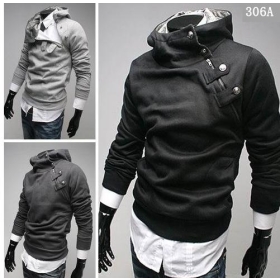 promotion price!!!free shipping brand new Male Inclined zipper design catch hair even cap knitting coat clothing size M L XL XXL x7