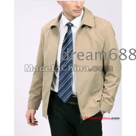 Man jacket quality goods men's clothing collar jacket elderly leisure coat