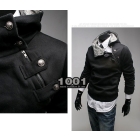 Promotion price !!! free shipping brand new men's clothing Unique inclined zipper metal buttons catch thickening /coat JACK size M L XL XXL---8
