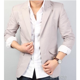 Promotion price!!! free shipping new men's Two grain buckle pure cotton leisure suit coat clothing size M L XL XXL    