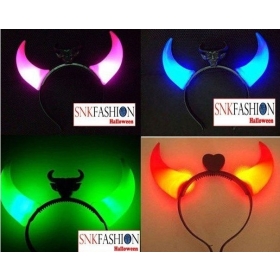 LED flashing OX HORN  band four colors optional light up Halloween party accessory Christmas gif