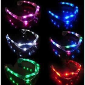 Ilmainen toimitus 80pcs Naisten Fancy Ball Halloween LED-salama lasit , fasion koristelu puolue danci