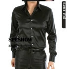 Promotion price !!! free shipping brand new shiny silk satin long-sleeved shirt Men's SA014 long sleeve clothing----8