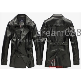  Coat male leather leather coat tide dd