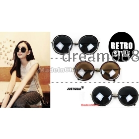    South Korea  sunglasses big round glasses  round frame sunglasses ms sun