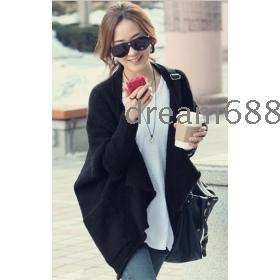 promotion price!!! free shipping new women's Bats long sleeve cloak shawls sweater wool knitting cardigan coat m1