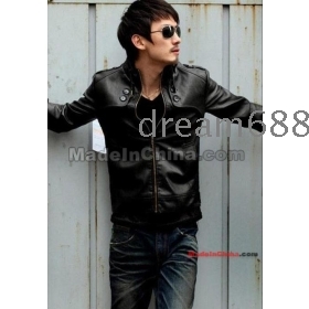              rfty           Coat male leather leather coat tide