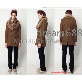         Coat male leather leather coat tide