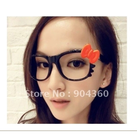 2012 nouveaux arrive / belle bowknot de minou monture de lunettes Bonjour , lunettes fashion cadre Expédition libre --- ** 1