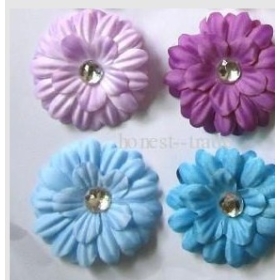 2 Inch Crystal Flower Hair Bow Clip Girl Gerbera Flowers 2Inch Hair Clips 600pcs  ****10