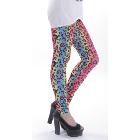 New Clubs Dress Fluorescent Gradient Colors Rainbow Colorful Milk Silk Sexy Leopard Women Tights Fashion Leggings L124