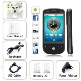 3.5 " pulgadas nueva del teléfono móvil capacitivo del teléfono móvil Multi -Touch Screen Android 2.2 Smartphone con WIFI + TV + Bluetooth + GPS del envío rápido