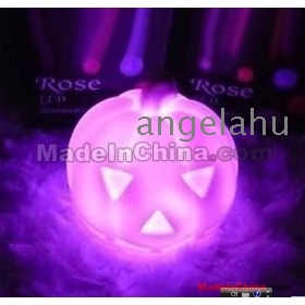 Attrractive Gift CPAM free shipping  Halloween LED 7-color changing Pumpkin night light lamp 