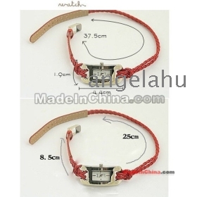 Free shipping attention~Free Shipping wholesale watch .fashion Braided Leather Cord bracelet watch . Hot 