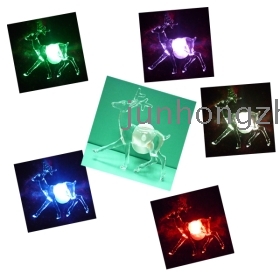 freeshipping 10pcs/lot Battery Operated christmas light, Christmas Deer, Christmas decoration Slow RGB 