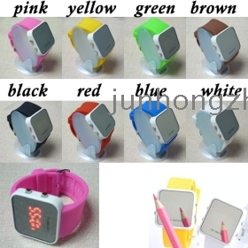 freeshipping ! 5pcs/lot Brand New ! Lustro LED Cyfrowy Wrist Watch Sport Data Fashion Zegarek LED