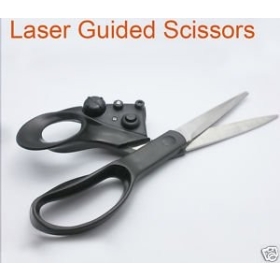 Wholesale Free Shipping New Laser Guided Fabric Scissors Cuts Straight Fast 