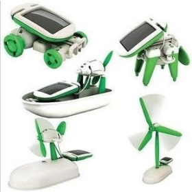 Tukku - Free Shipping 1 kpl Fashion New 6 in 1 Educational DIY Solar Kit Robotikits Toy joululahja