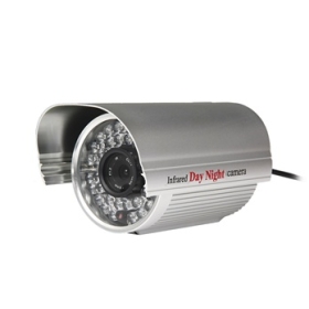Free shipping- NTSC 1/4 CMOS Waterproof Home Security Camera (Silver)