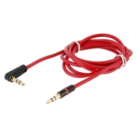 Hombre libre del enchufe de shipping-1.3m 3.5 milímetros al cable audio del auricular masculino para el iPhone, iPad, PC (rojo)