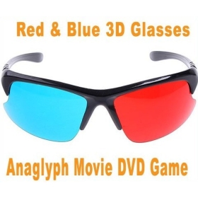 Red and Blue 3D Glasses for anaglyphic Movie DVD Game,3D moive game TV video glasses, freeshipping dropshipping 