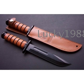 KABAR 1217 LEATHER SHEATH HUNTING KNIFE CAMPING KNIFE COMBAT KNIFE OUTDOOR SURVIVAL KNIFE GIFT KNIFE 