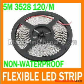 FREE SHIPPING 50 Meters 3528 SMD LED 600 LED White/warm Strip Flexible 120LED/M New 9.6W/M 5 meters/reel non-waterproof