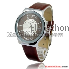 Model 16 Fashion watch quartz watch leather watch T735 Japan movement 4 colors 50pcs/lot+Free shipping