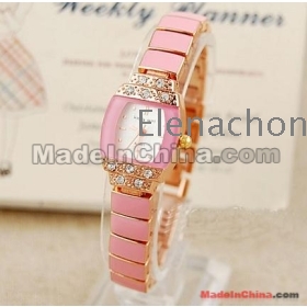 Fashion quartz watch matel watch woman watch with crystal in 4 colors 10pcs/lot+Free shipping