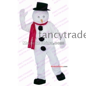 Cute Snowman Mascot Costume Christmas Costume Yeti Mascot Costume Santa Claus Fancy Dress Free Shipping FT30142